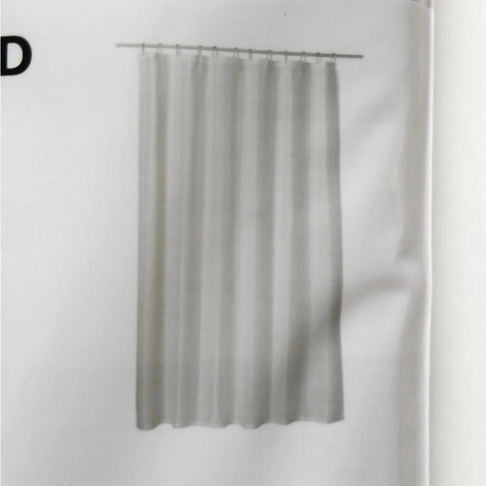 IKEA Shower Curtain SALTGRUND . Color: Gray. 180x180 cm, 71x71